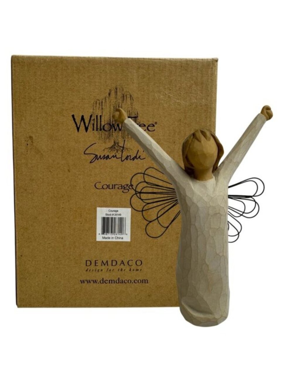 Willow Tree Demdaco Courage #26149 Angel Home Decor In Box Susan Lordi 2004